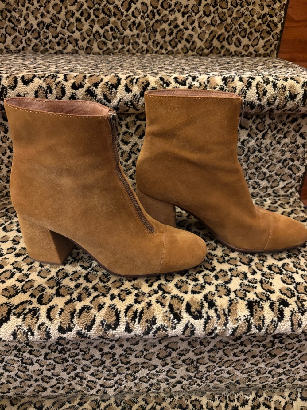Madewell tan Suede heeled boot size 7